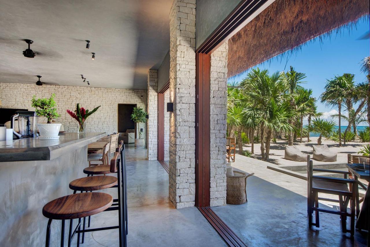 Beachfront Villa In Tankah Bay Тулум Экстерьер фото