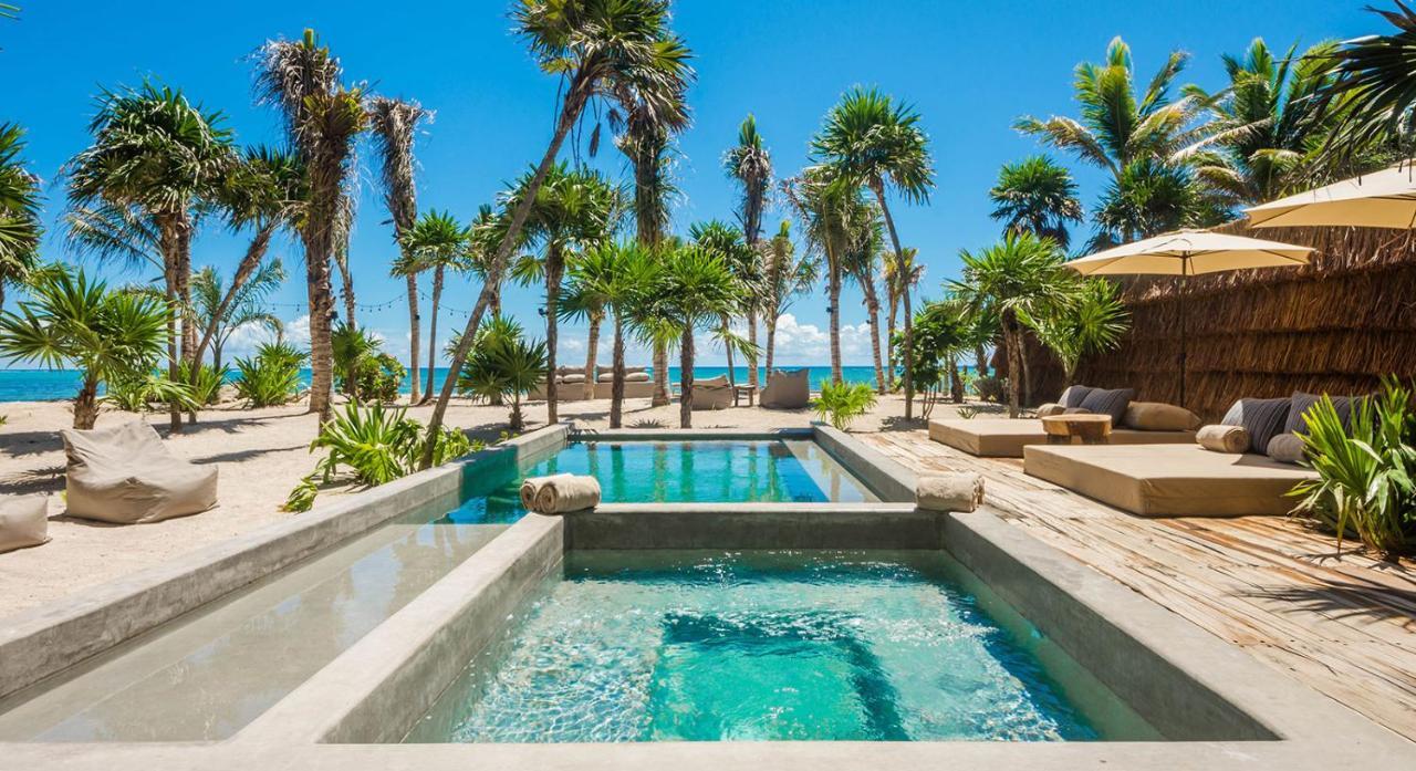 Beachfront Villa In Tankah Bay Тулум Экстерьер фото
